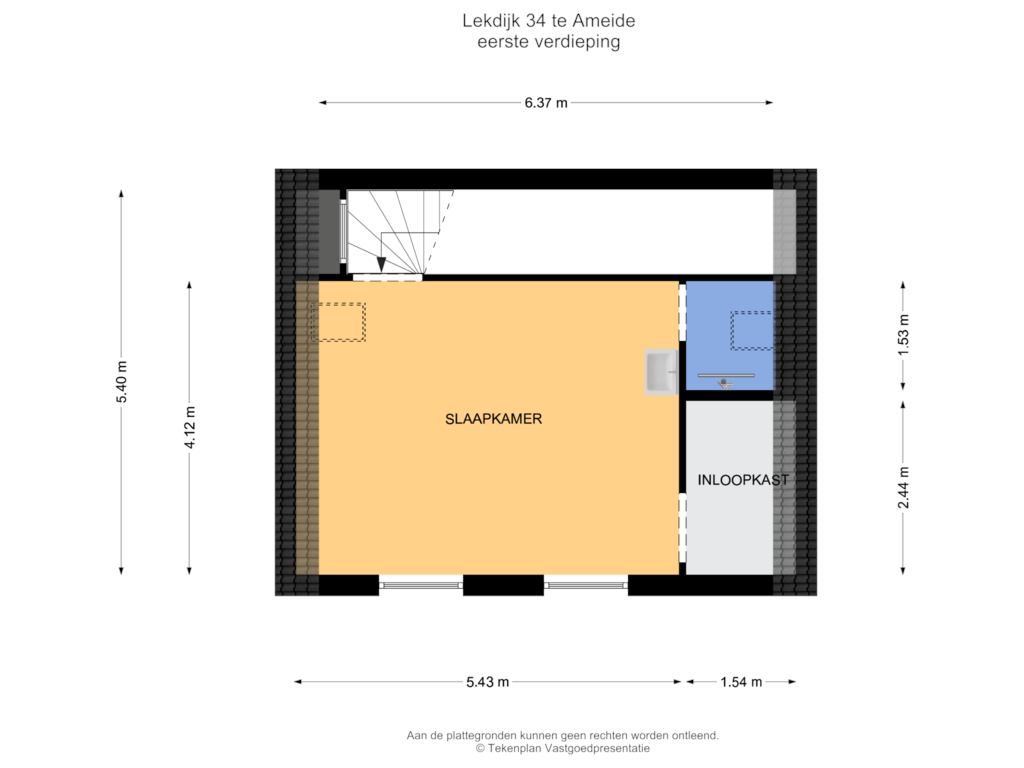 Bekijk plattegrond van Eerste Verdieping van Lekdijk 34