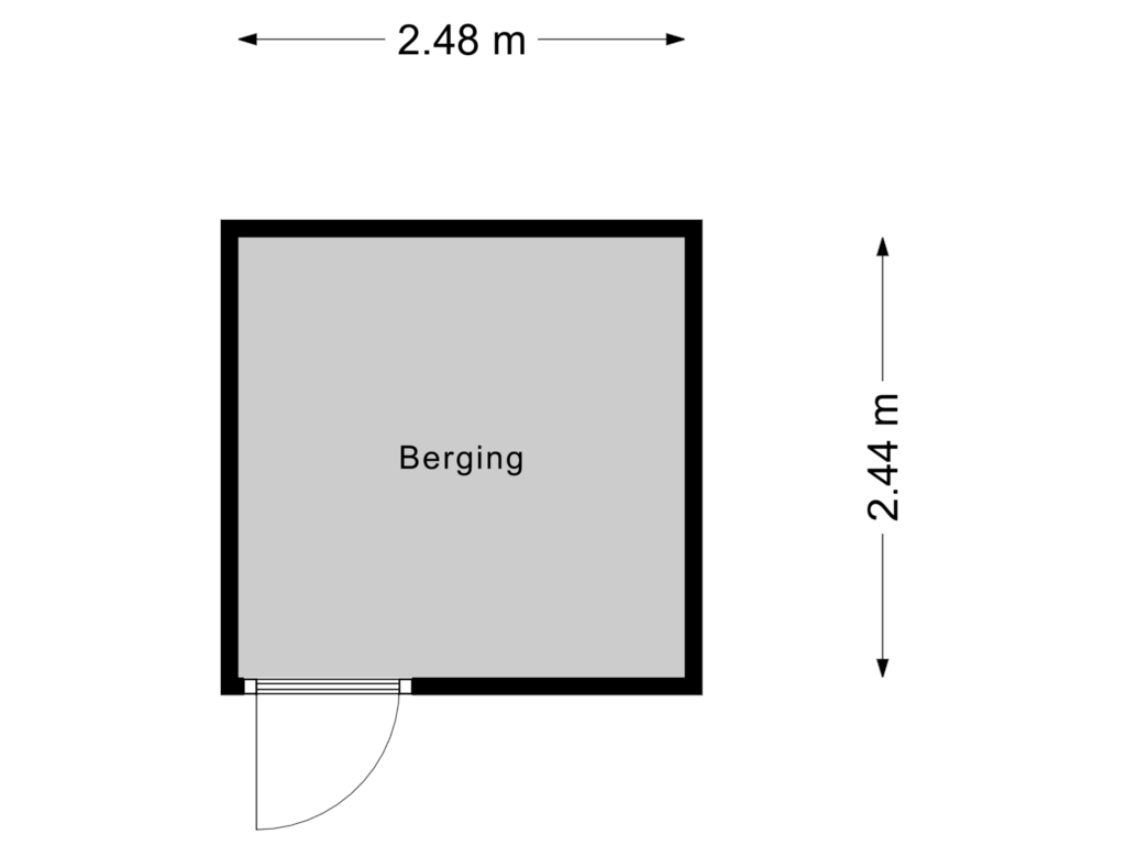 Bekijk plattegrond van Berging van Heistraat 12-A