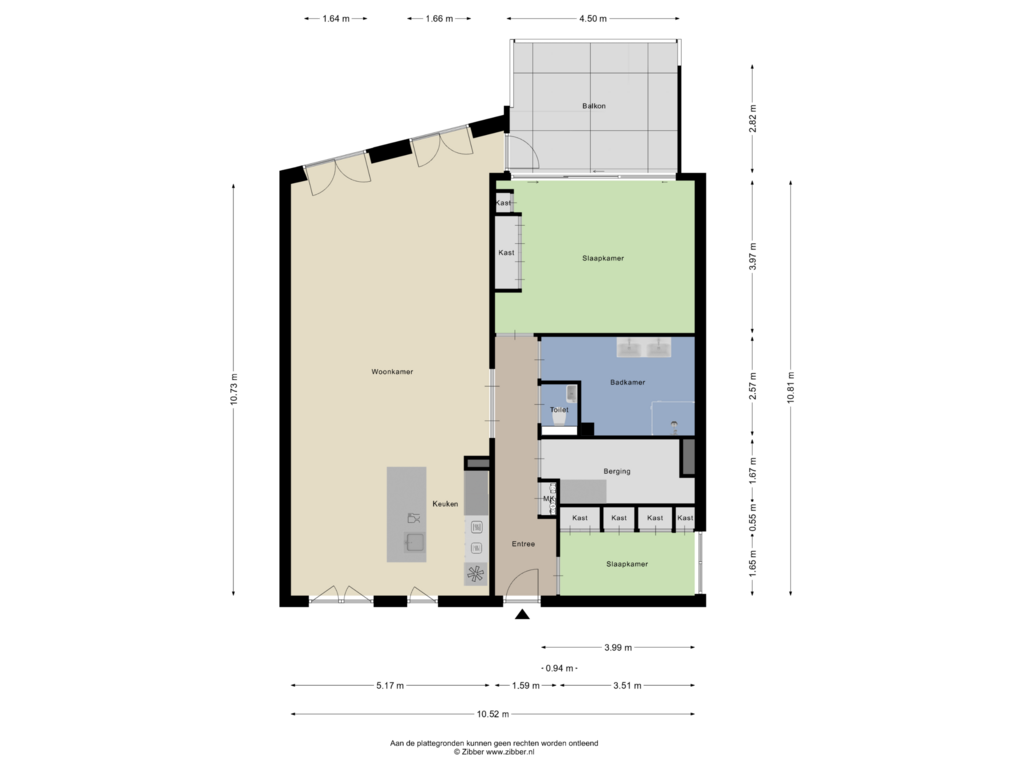 View floorplan of Begane Grond of Polvertorenstraat 10-A03