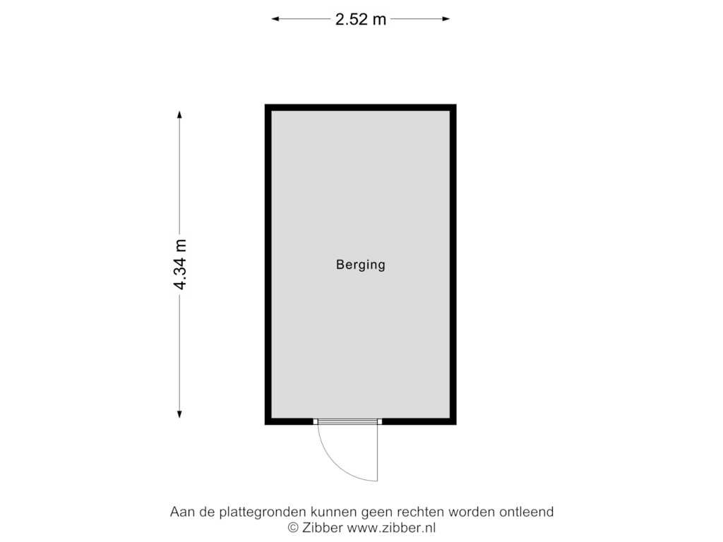 View floorplan of Berging of Polvertorenstraat 10-A03