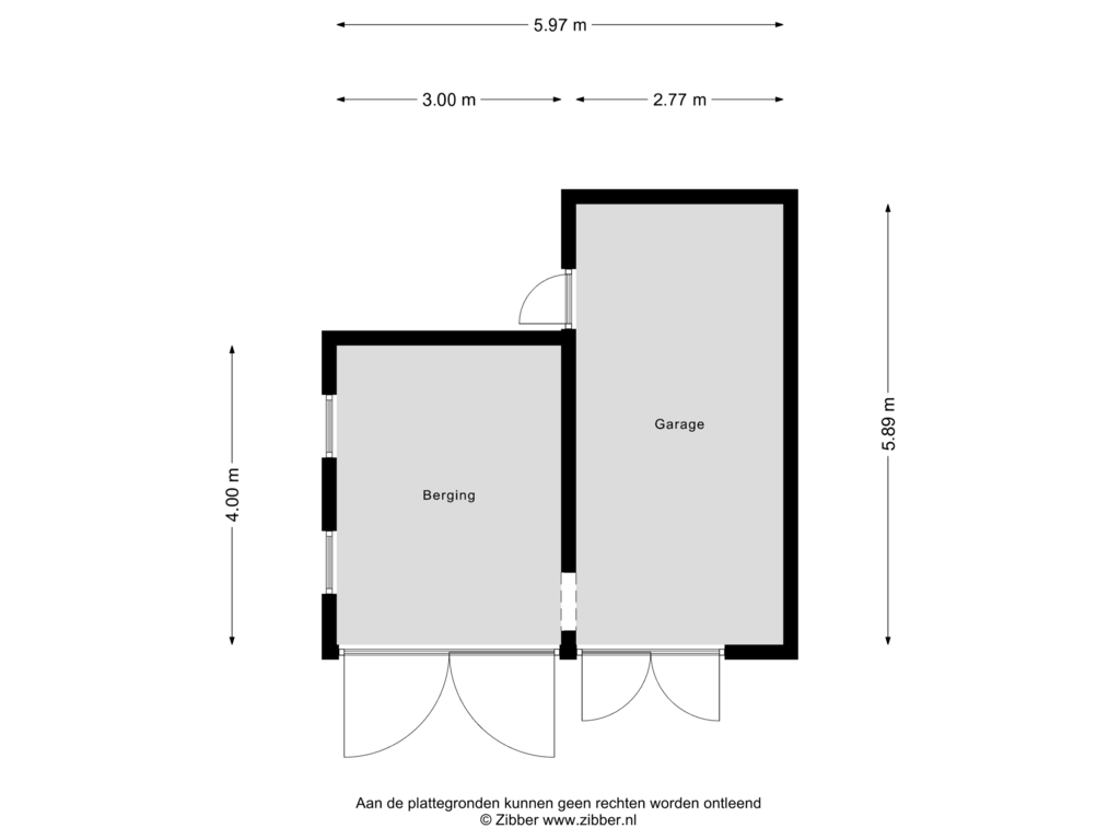 Bekijk plattegrond van Berging van Johan Hilbinglaan 18