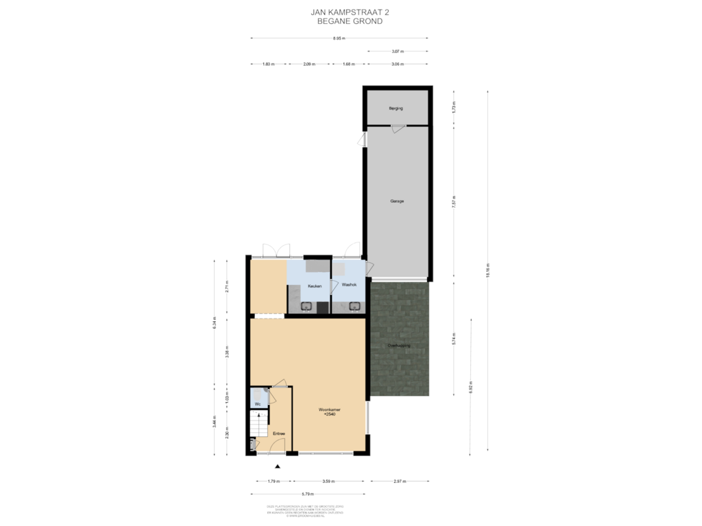 Bekijk plattegrond van Begane Grond van Jan Kampstraat 2