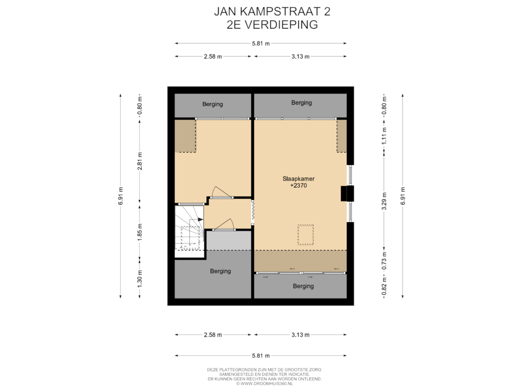 Bekijk plattegrond van 2E Verdieping van Jan Kampstraat 2