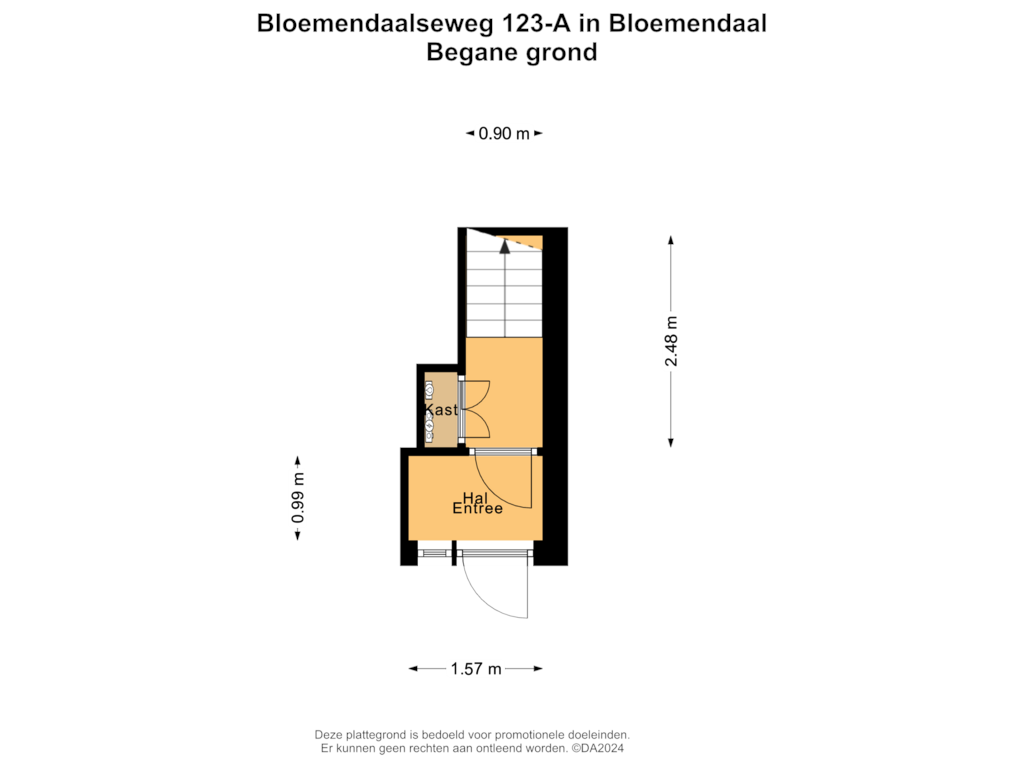 Bekijk plattegrond van Begane grond van Bloemendaalseweg 123-A