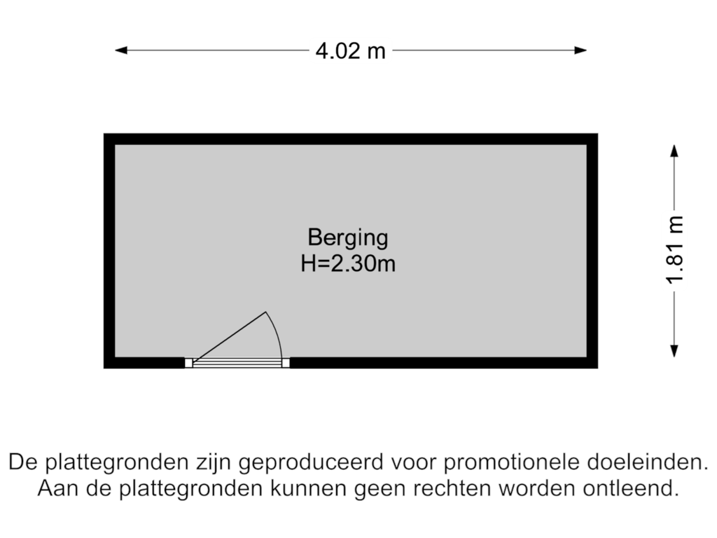 Bekijk plattegrond van Berging van Jaffadwarsstraat 25