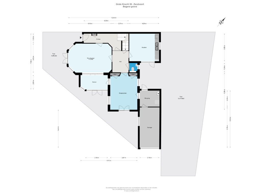 View floorplan of Begane grond of Grote Krocht 39