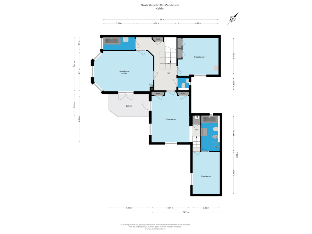 View floorplan of Eerste verdieping of Grote Krocht 39