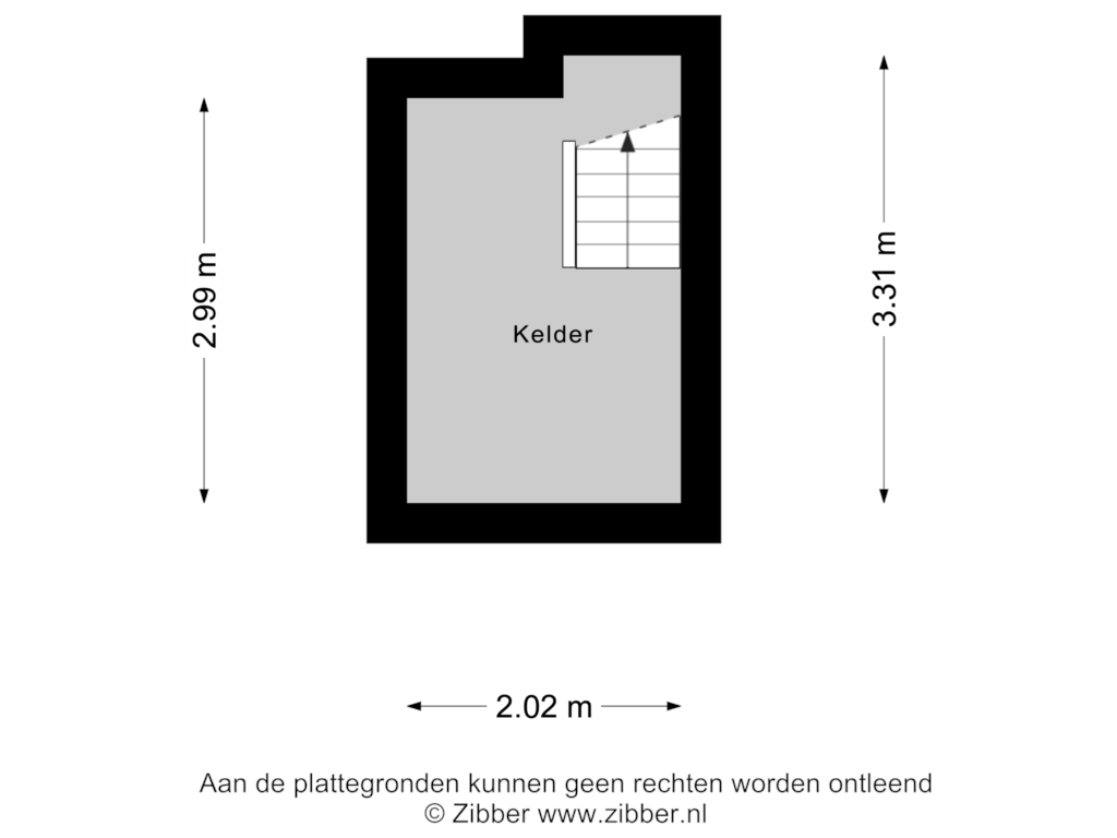 View floorplan of Kelder of Reigersweg 120-7