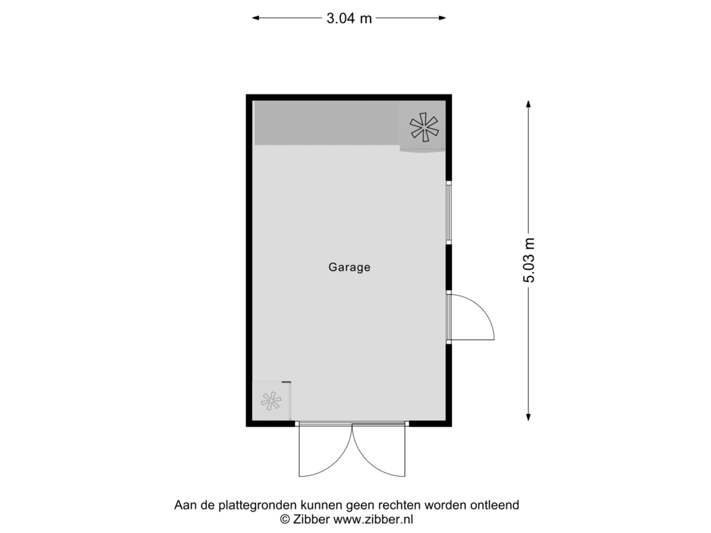 View floorplan of Garage of Reigersweg 120-7