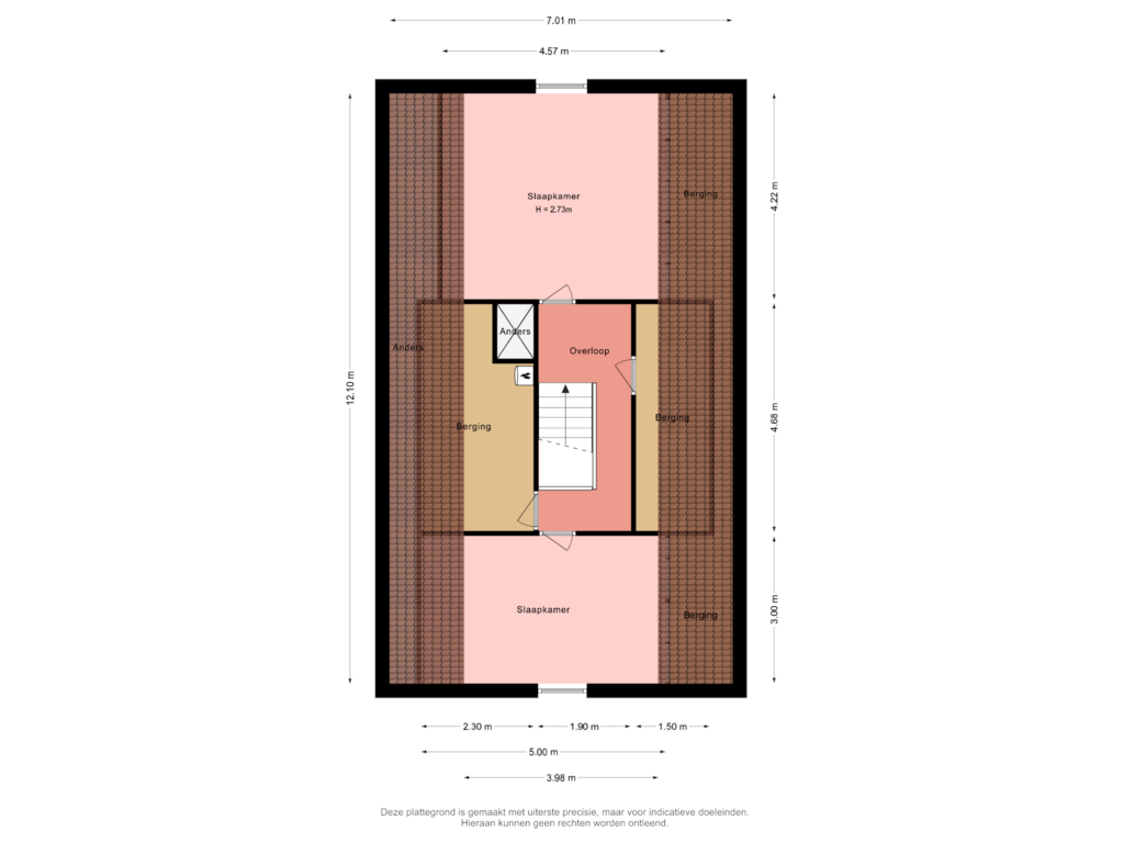 View floorplan of Tweede verdieping of Hof van Edenlaan 24