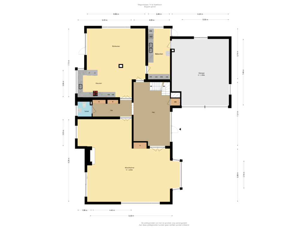 View floorplan of Begane grond of Magnolialaan 14