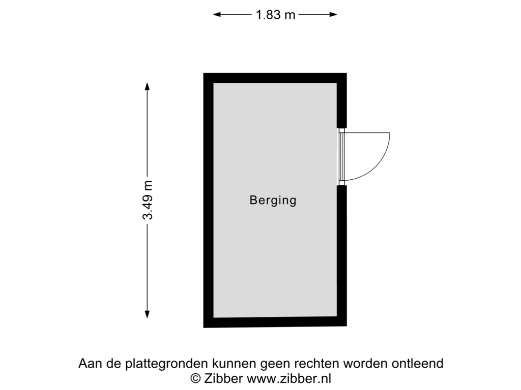 Bekijk plattegrond van Berging van Kerkstraat 35