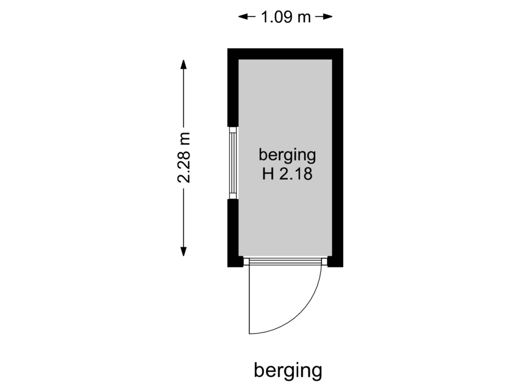 Bekijk plattegrond van berging van Stalpertstraat 17