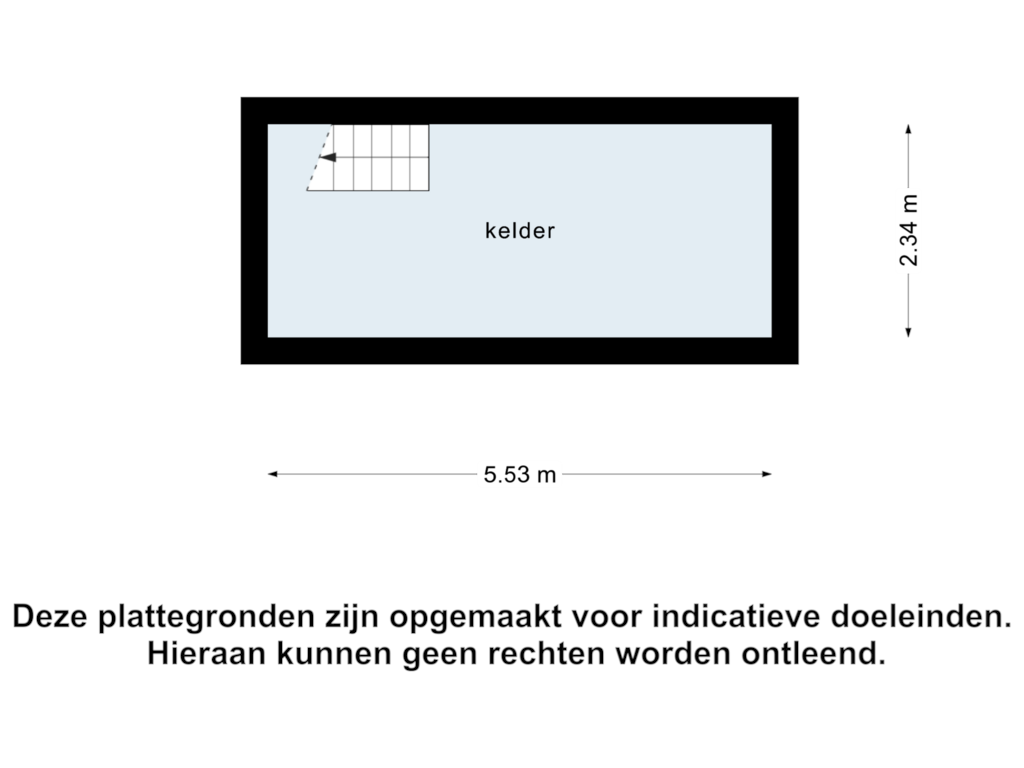 Bekijk plattegrond van Kelder van De IJvelandssloot 25