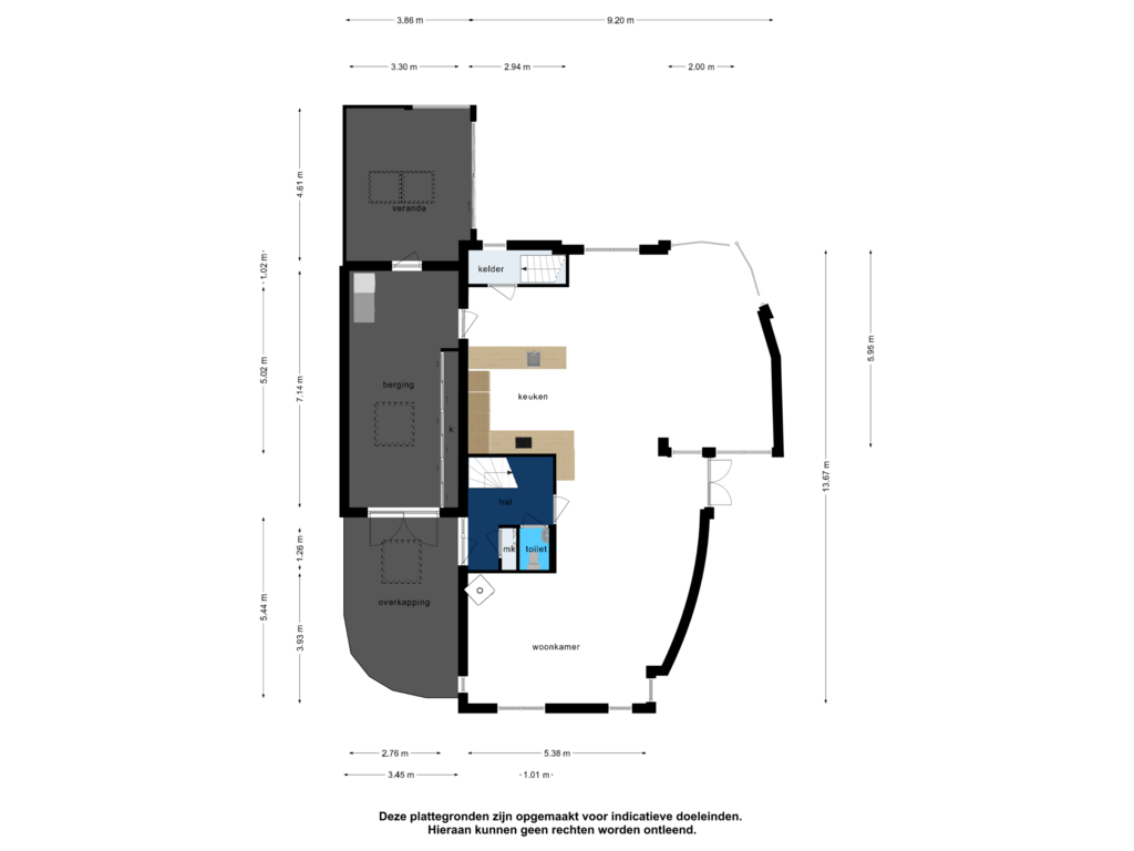 Bekijk plattegrond van Begane grond van De IJvelandssloot 25