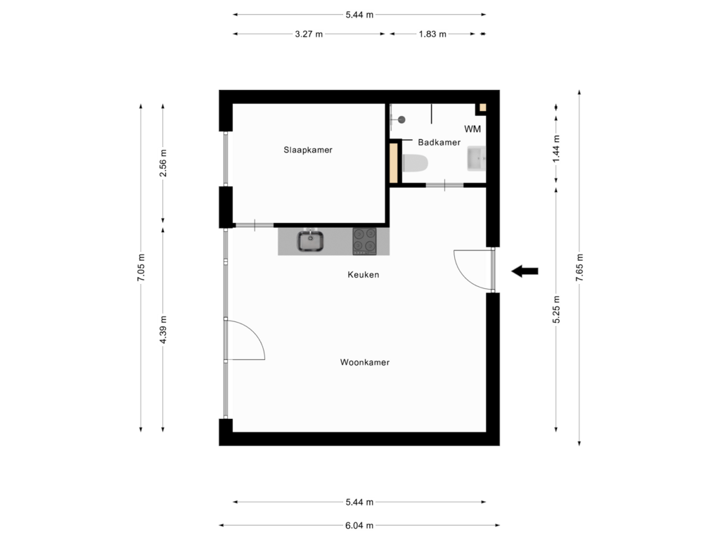 Bekijk plattegrond van Appartement van Wattbaan 27-61