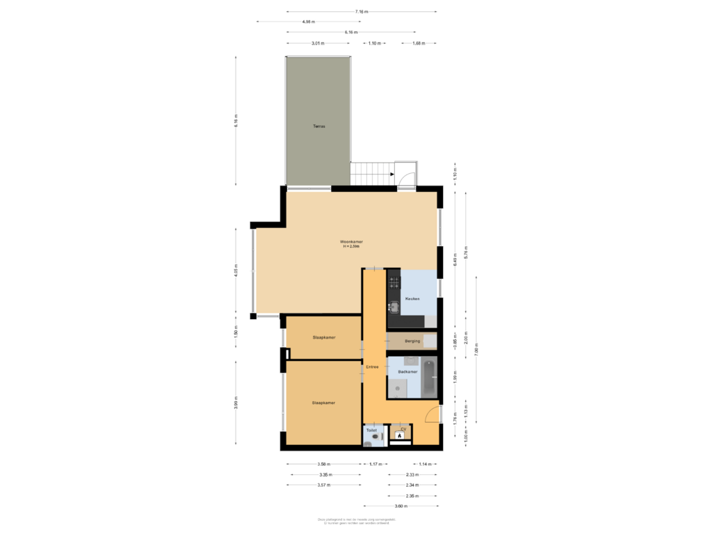 Bekijk plattegrond van Appartement van Wallisweg 27