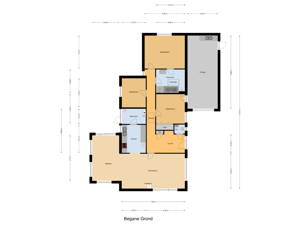 Bekijk plattegrond van Begane Grond van Maltastraat 1