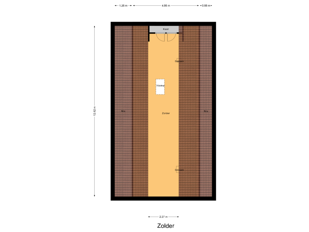 Bekijk plattegrond van Zolder van Maltastraat 1