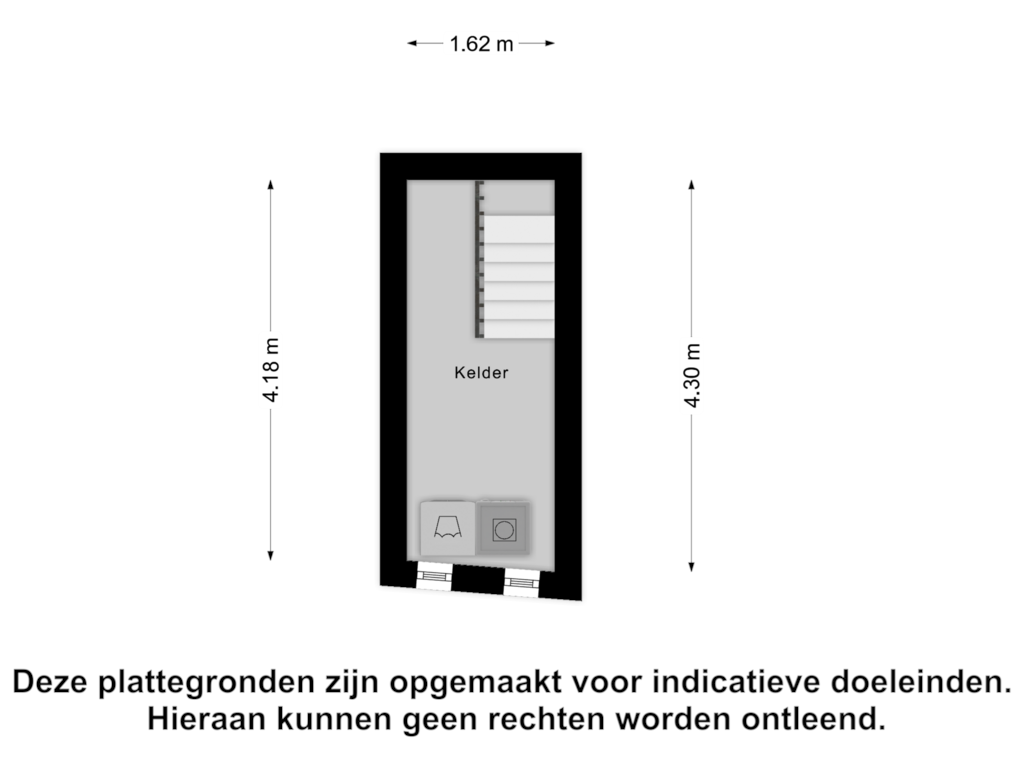 Bekijk plattegrond van Kelder van Honingerdijk 11-B