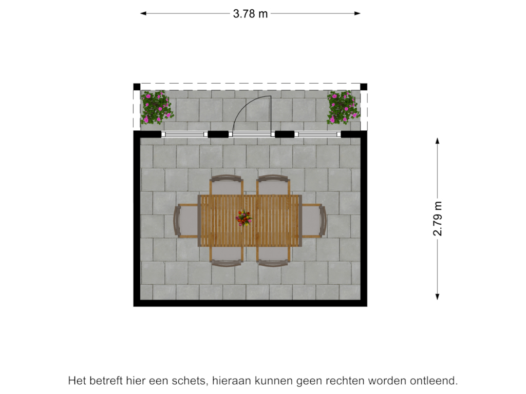 Bekijk plattegrond van Tuinhuisje van Nieuweweg 2