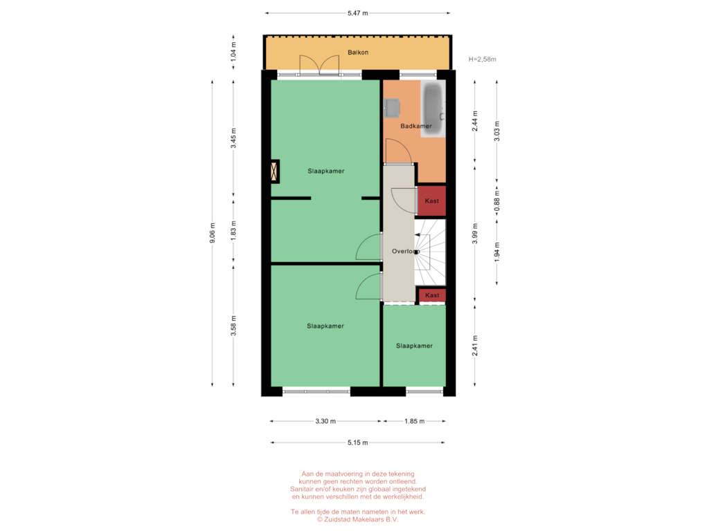 Bekijk plattegrond van Zuidhoek 217-A - 2e verdieping van Zuidhoek 217-A