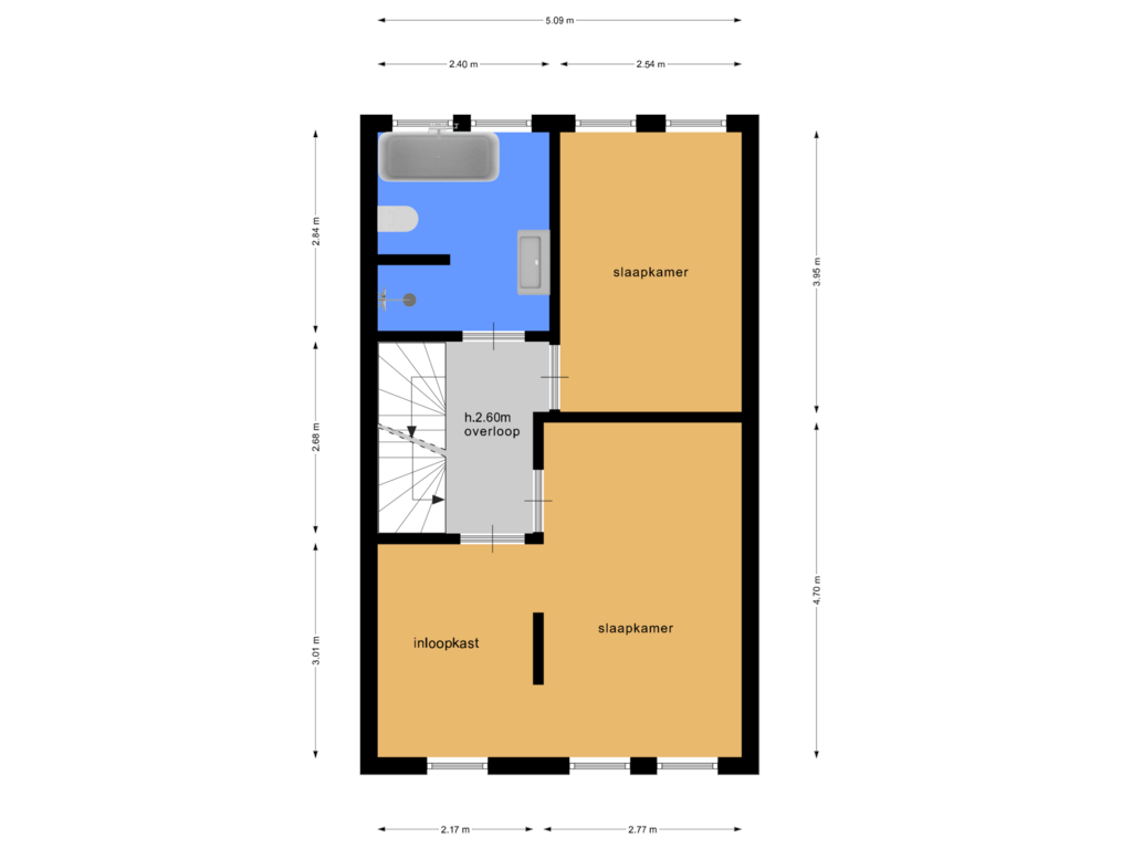 View floorplan of Eerste Verdieping of Hoevedorp 40