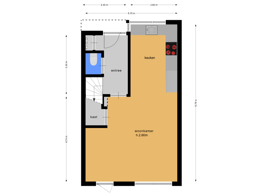 View floorplan of Begane Grond of Hoevedorp 40