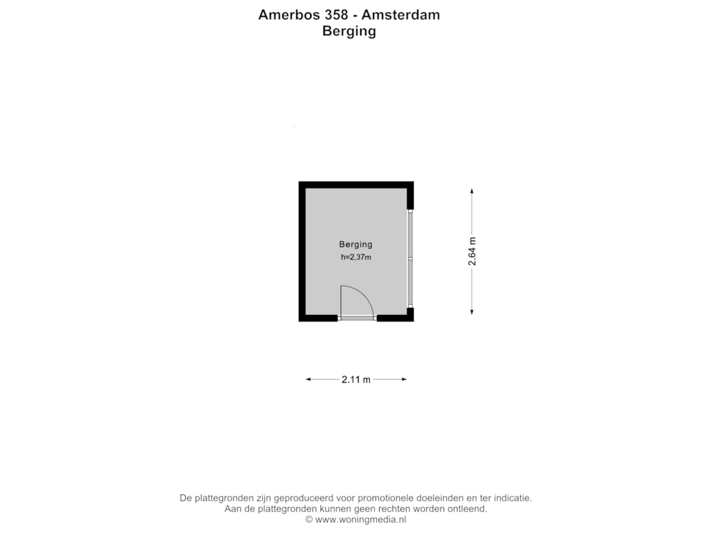 View floorplan of Berging of Amerbos 358