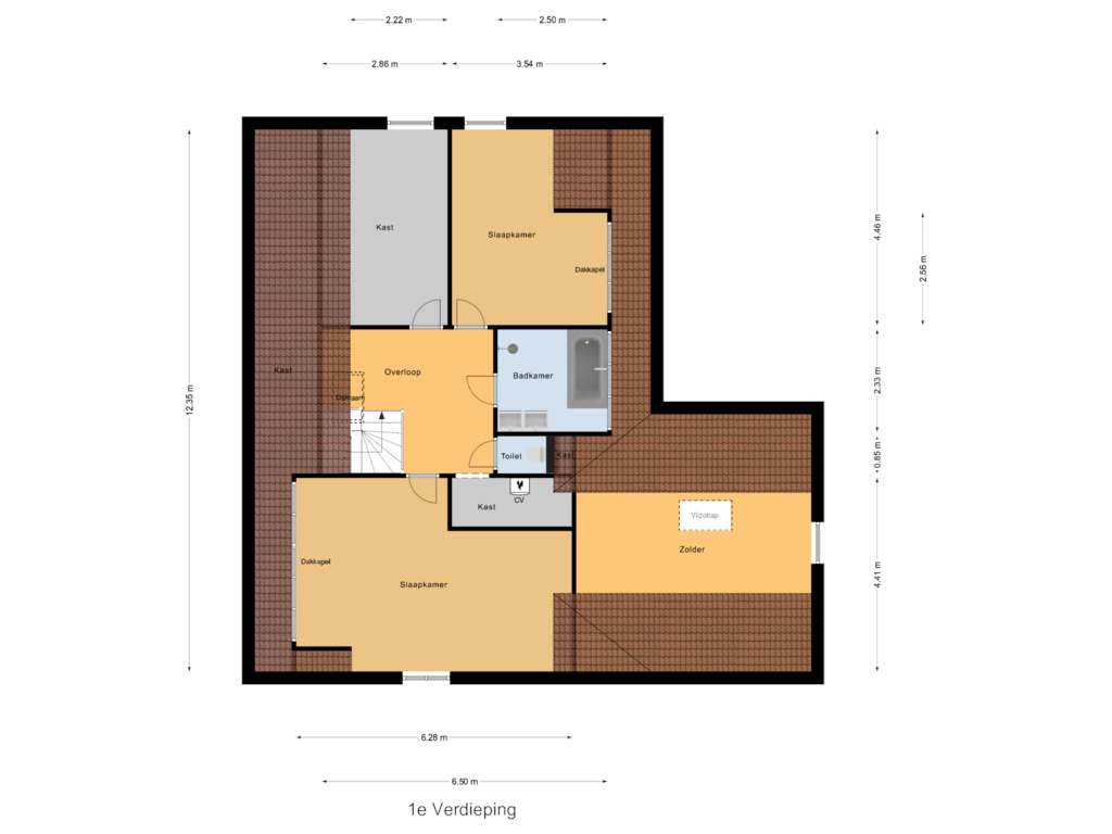 Bekijk plattegrond van 1e Verdieping van Schuitemaker 8