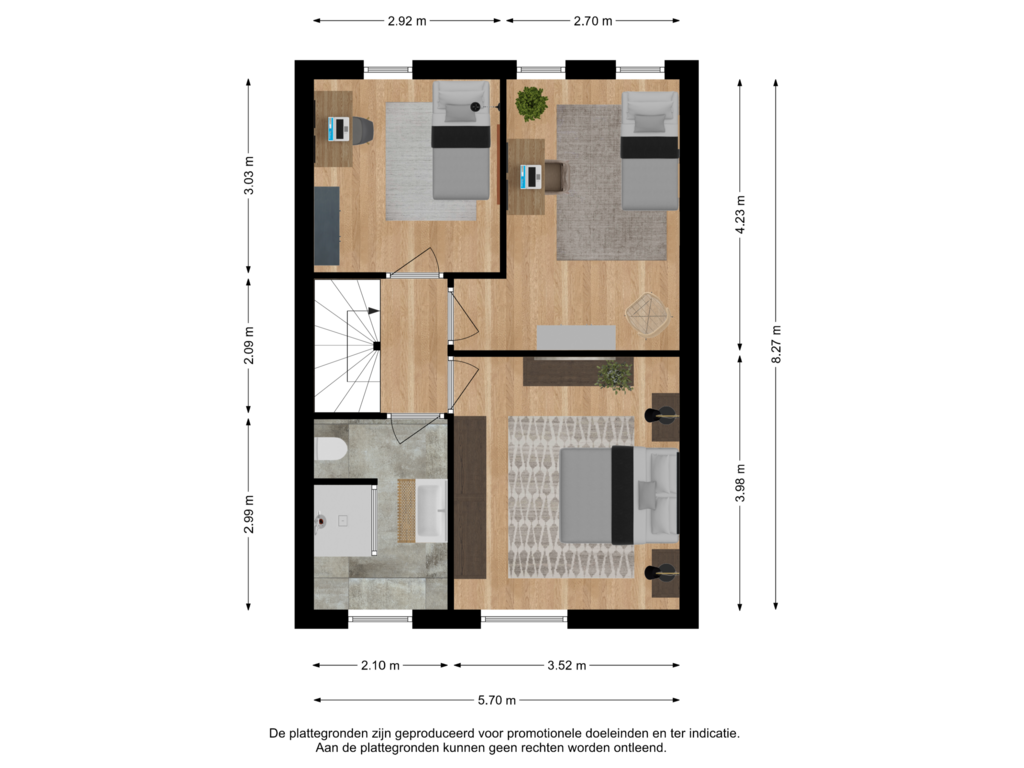 View floorplan of Eerste verdieping of Zilvermeeuw 132