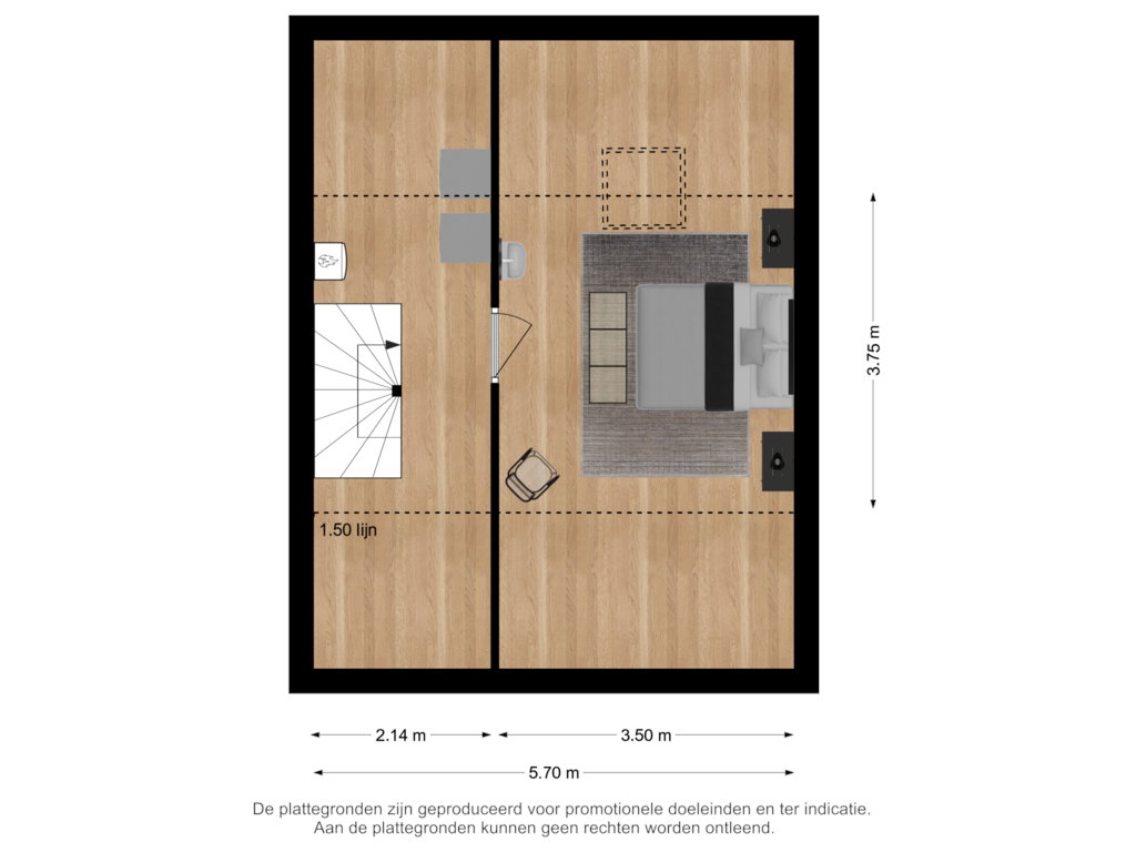 View floorplan of Tweede verdieping of Zilvermeeuw 132