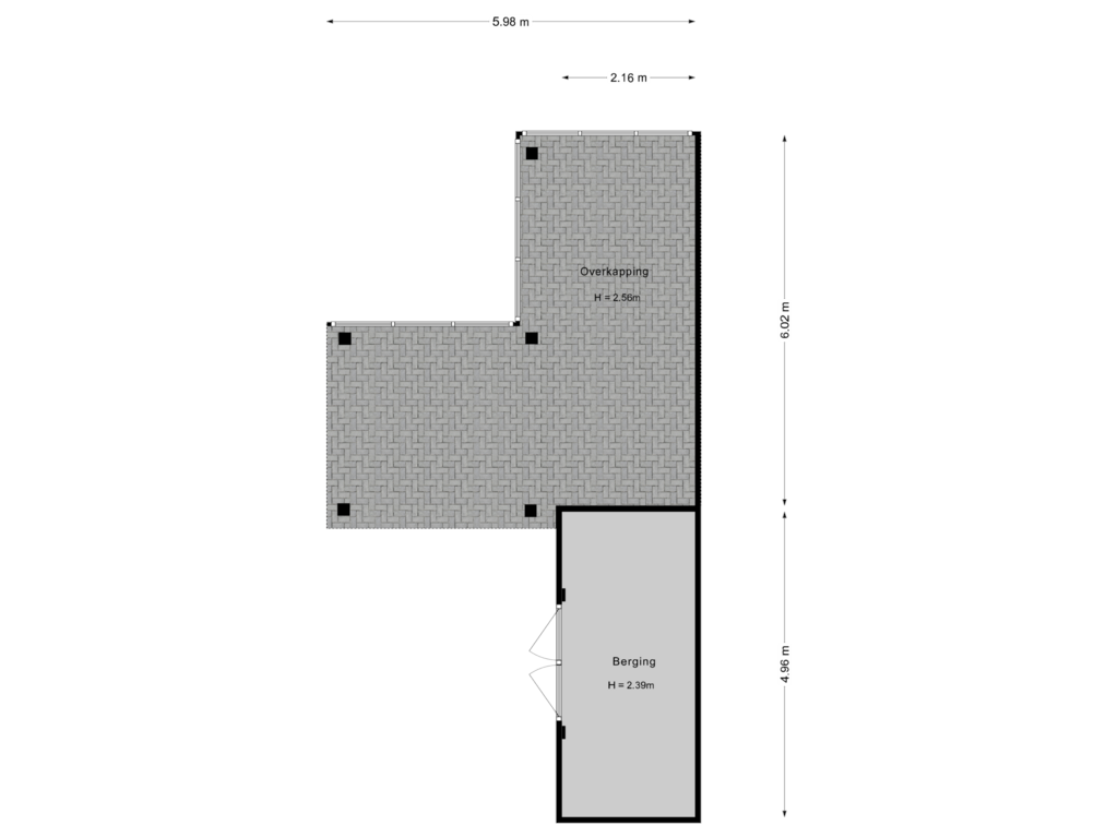 Bekijk plattegrond van Berging van Staaldiepseweg 8