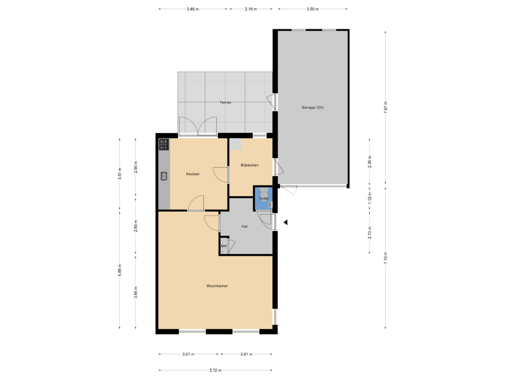 Bekijk plattegrond van Begane grond van Ds. Visscherwei 35