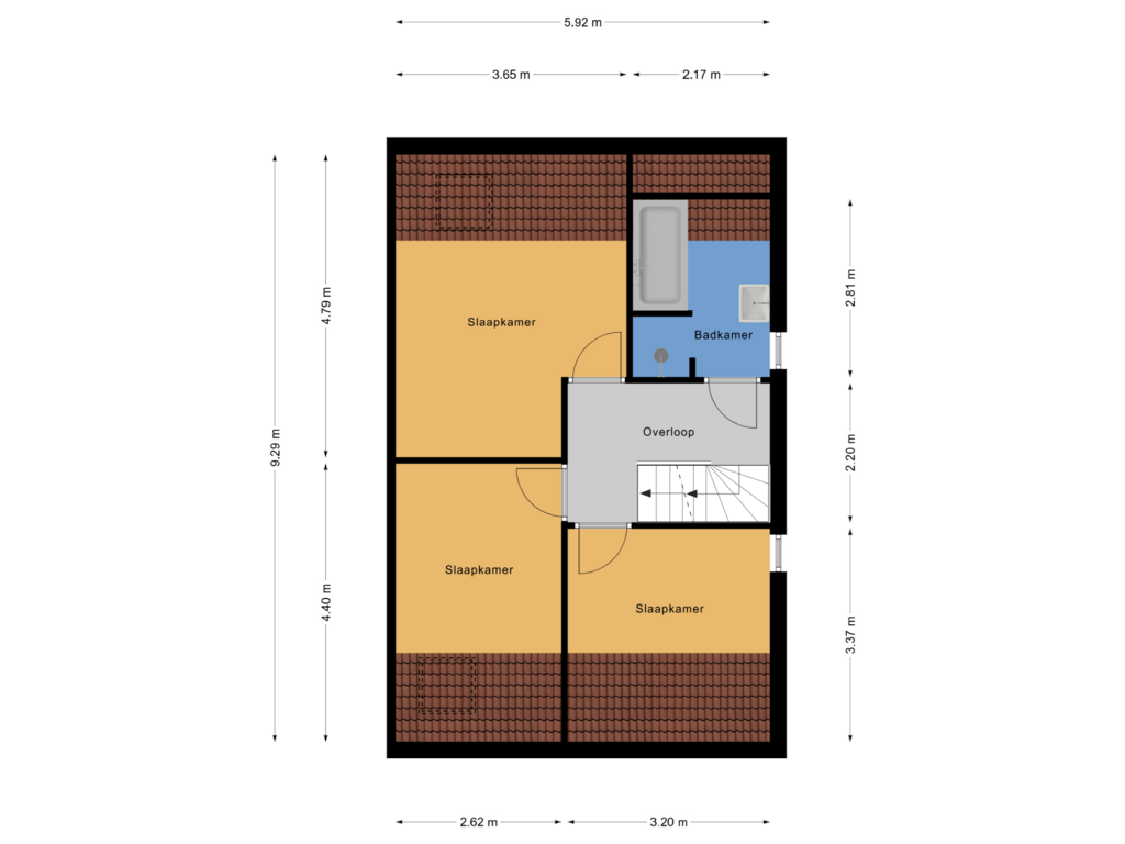 Bekijk plattegrond van Eerste verdieping van Ds. Visscherwei 35