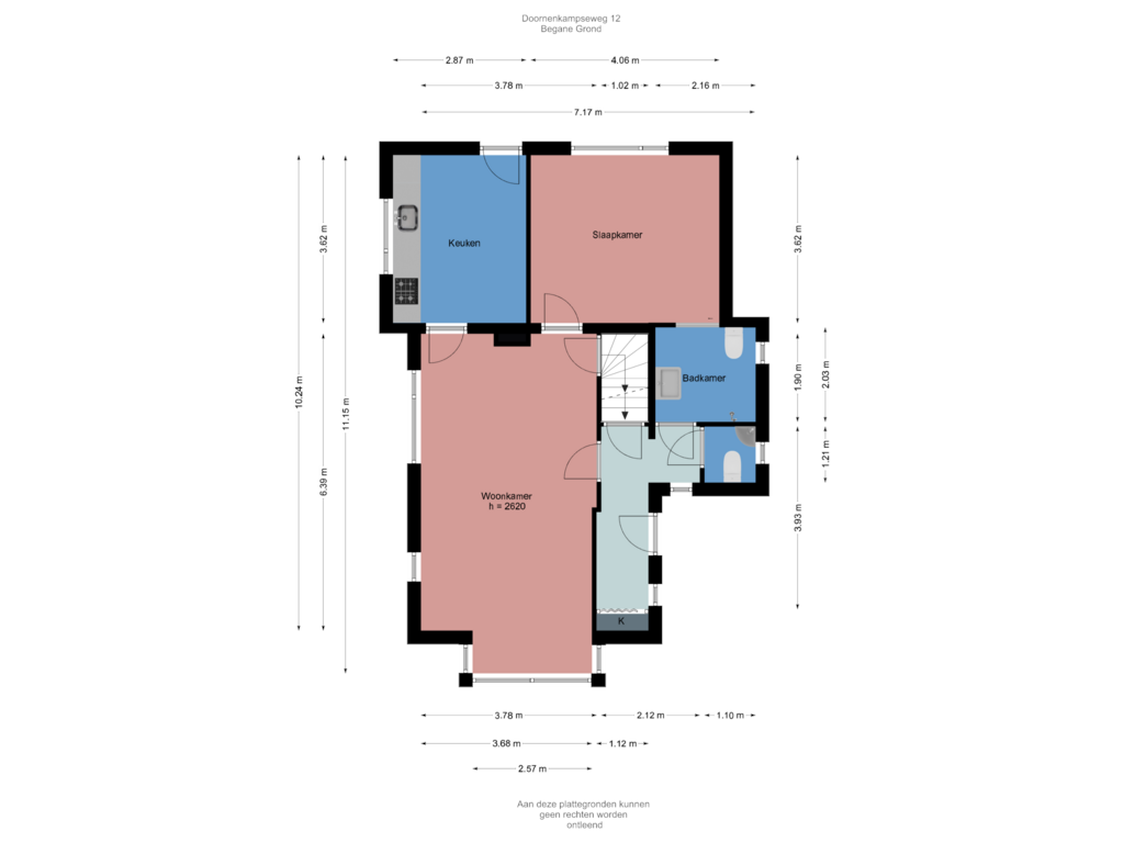 Bekijk plattegrond van Begane Grond van Doornenkampseweg 12