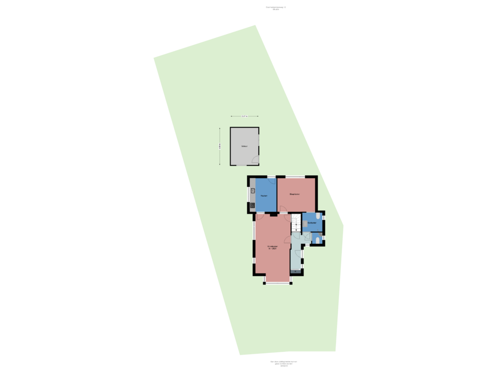 Bekijk plattegrond van Situatie van Doornenkampseweg 12