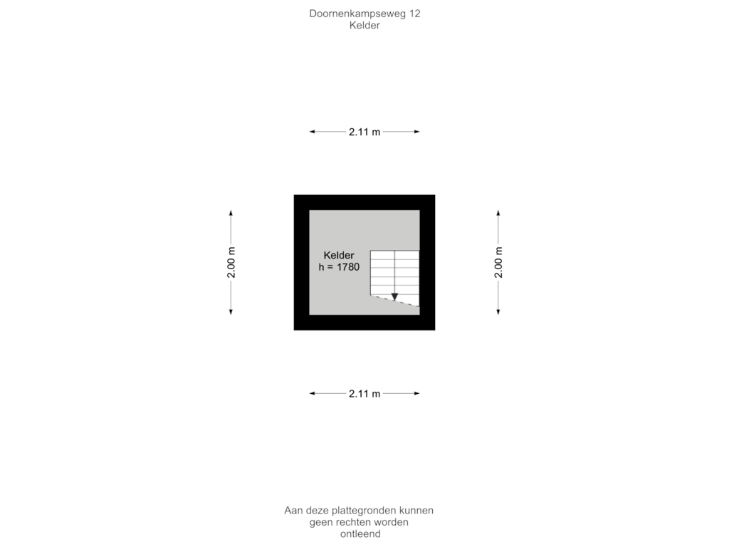 Bekijk plattegrond van Kelder van Doornenkampseweg 12