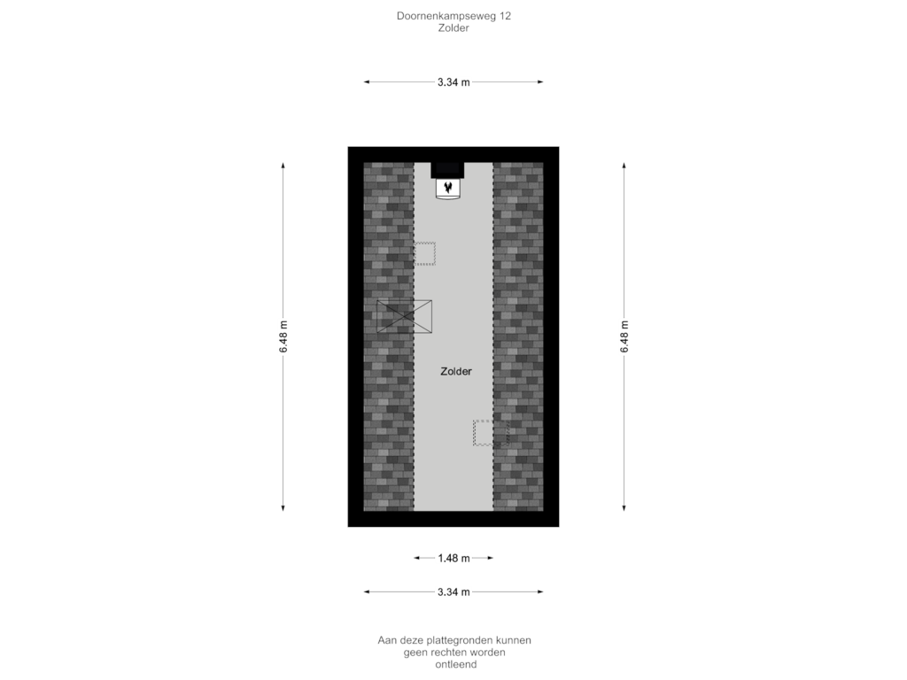 Bekijk plattegrond van 2e Verdieping van Doornenkampseweg 12