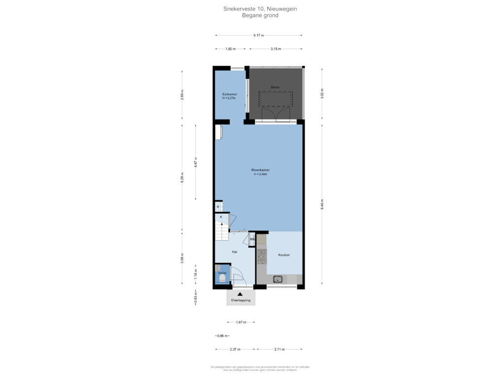 View floorplan of Begane grond of Snekerveste 10