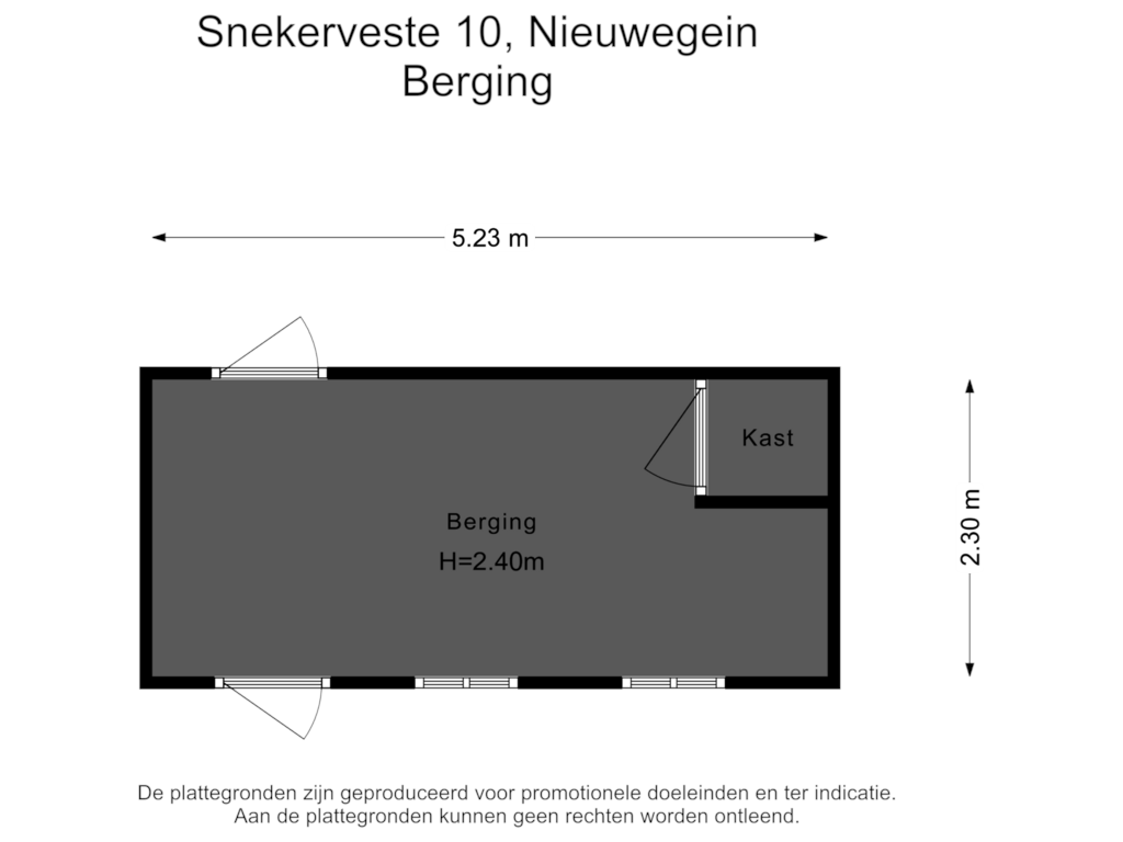 View floorplan of Berging of Snekerveste 10