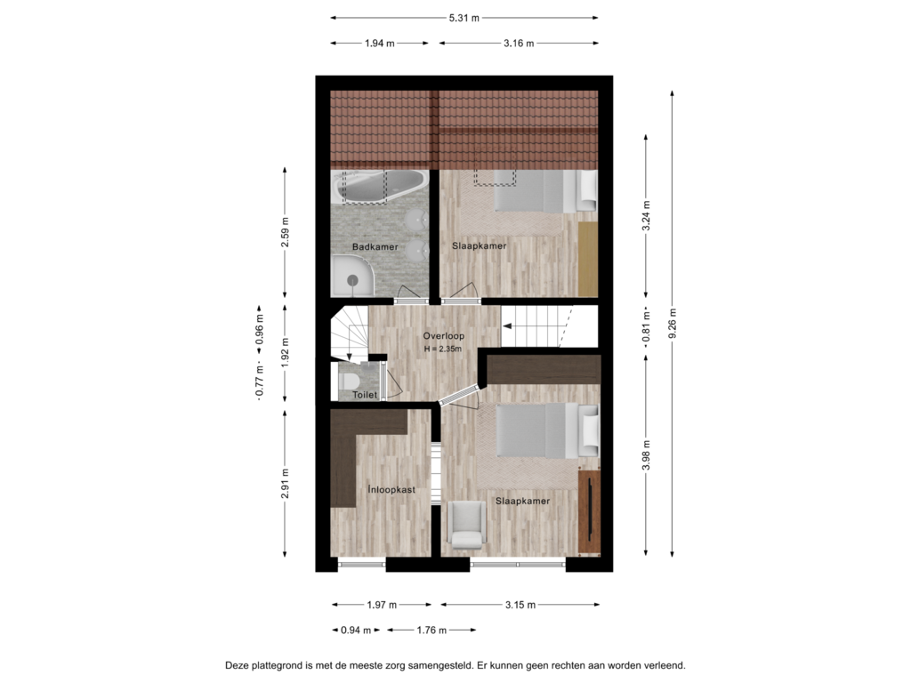 Bekijk plattegrond van Eerste verdieping van Frambozenlaan 93