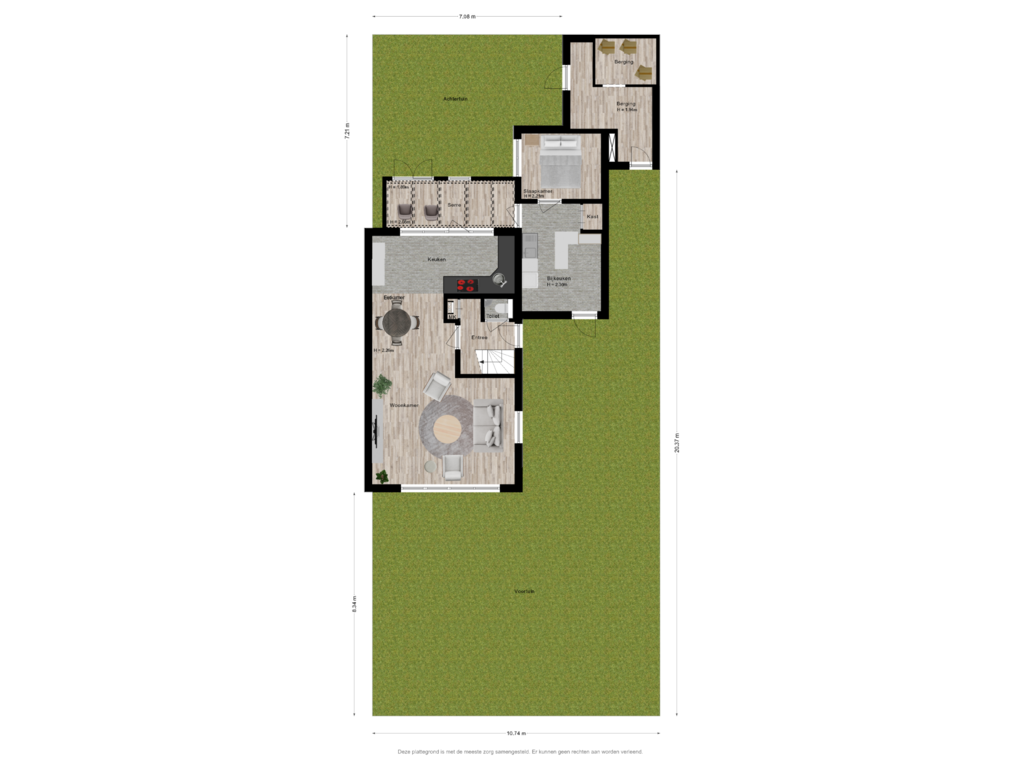 Bekijk plattegrond van Situatie van Frambozenlaan 93