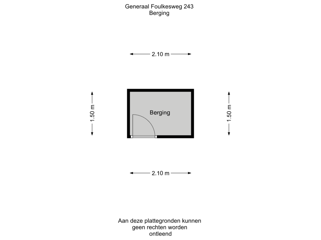 Bekijk plattegrond van Berging van Generaal Foulkesweg 243