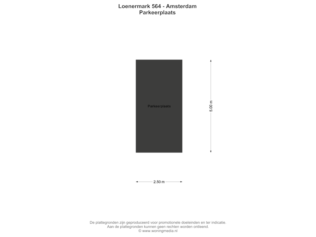 Bekijk plattegrond van Parkeerplaats van Loenermark 564