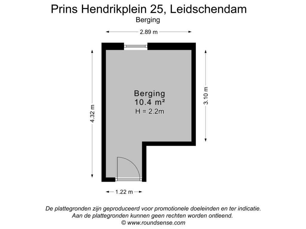 View floorplan of Berging of Prins Hendrikplein 25