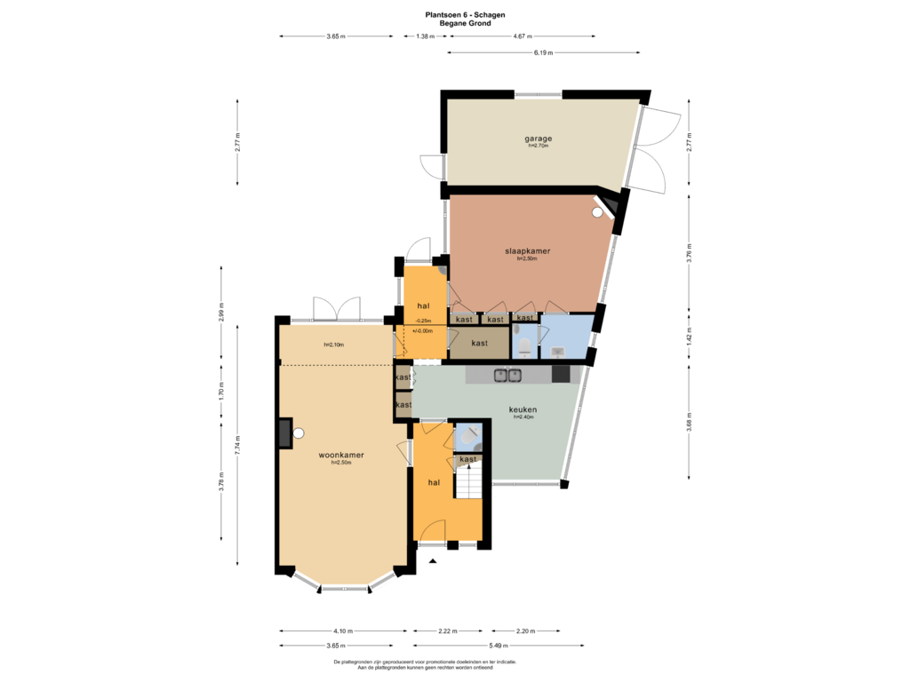 Bekijk plattegrond van BEGANE GROND van Plantsoen 6