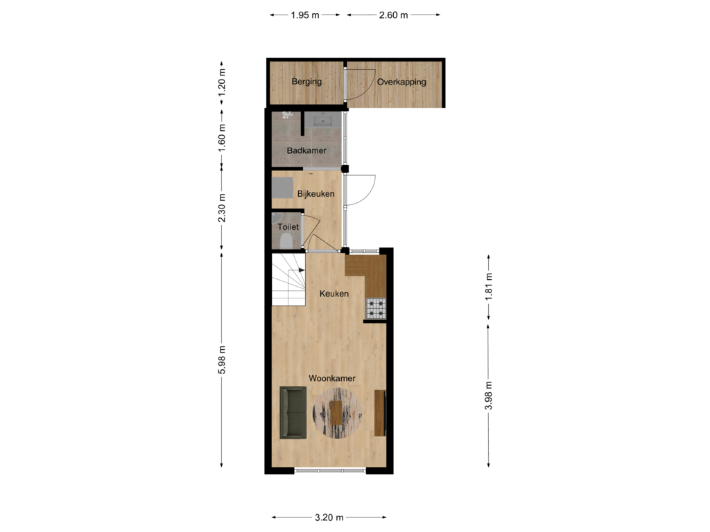 Bekijk plattegrond van Begane grond van Schoolstraat 11