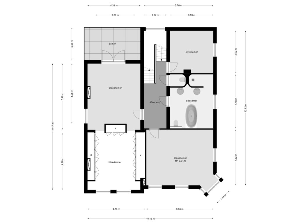 Bekijk plattegrond van 1e Verdieping van Verploegh Chasséplein 4