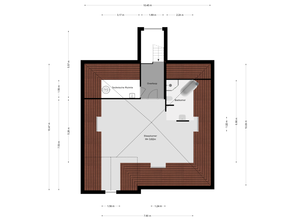 Bekijk plattegrond van 2e Verdieping van Verploegh Chasséplein 4